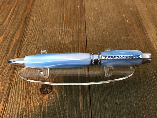 Princess Pen - Blue with Chrome trim