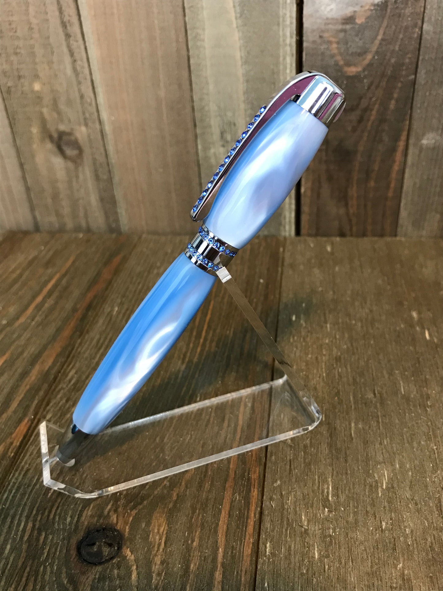 Princess Pen - Blue with Chrome trim